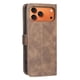 thumbnail image 3 of Funda Billetera para iPhone 17 Pro Protección RFID y Soporte Ajustable Marrón, 3 of 6