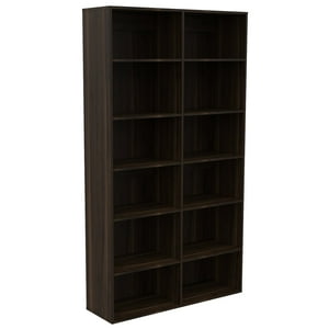 Fmfurniture - Biblioteca Con 10 Estantes Fm-013O Café Oscuro