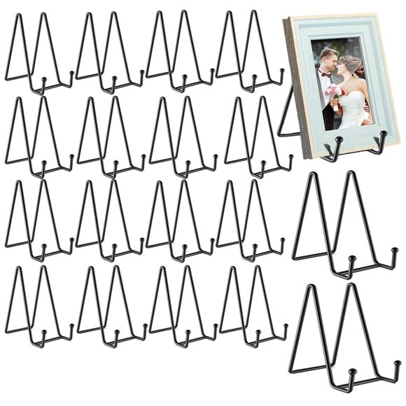Soportes para platos Birity, 18 unidades, para expositores, soportes metálicos para platos de 11,4 cm