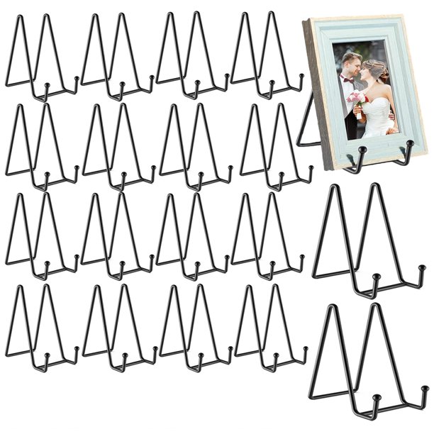 Soportes para platos Birity, 18 unidades, para expositores, soportes metálicos para platos de 11,4 cm