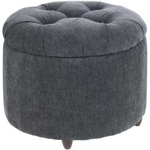 Máxima Design - Pouf Baúl Zoe Gris Oscuro Altea 60X60X50 Cm