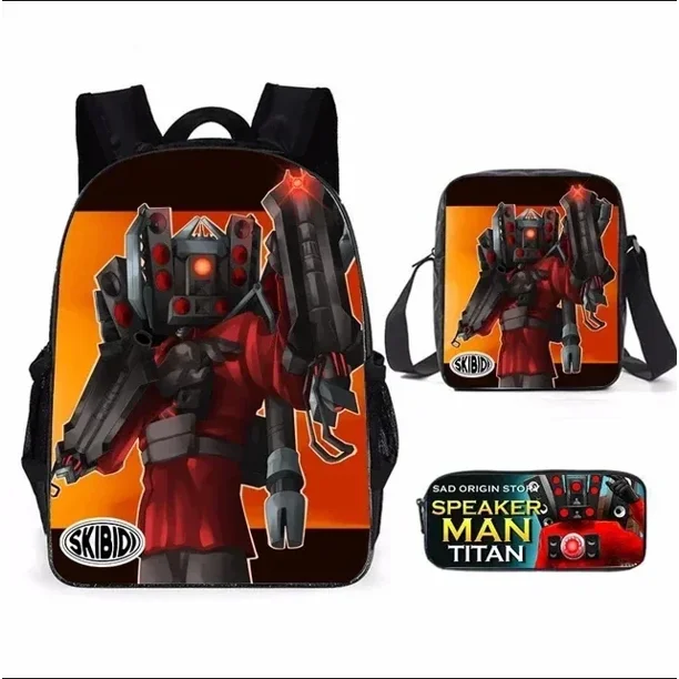 HOT Skibidi Toilet Toilet School Bag Primary and Secondary School Students Children's Gifts Backpack Cartoon School Bag Mochila