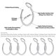 thumbnail image 2 of Aros nasales VELCARE 6 uds 8 mm plateado 20G con clip, 2 of 7