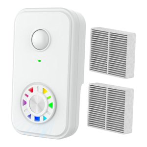 Magideal - Purificador Enchufable, Purificador De Olores, Silencioso, Compacto, Filtro Hepa, Ventilador, Filtro De Para Dormitorio, Sala De Estar, Baño, Blanco