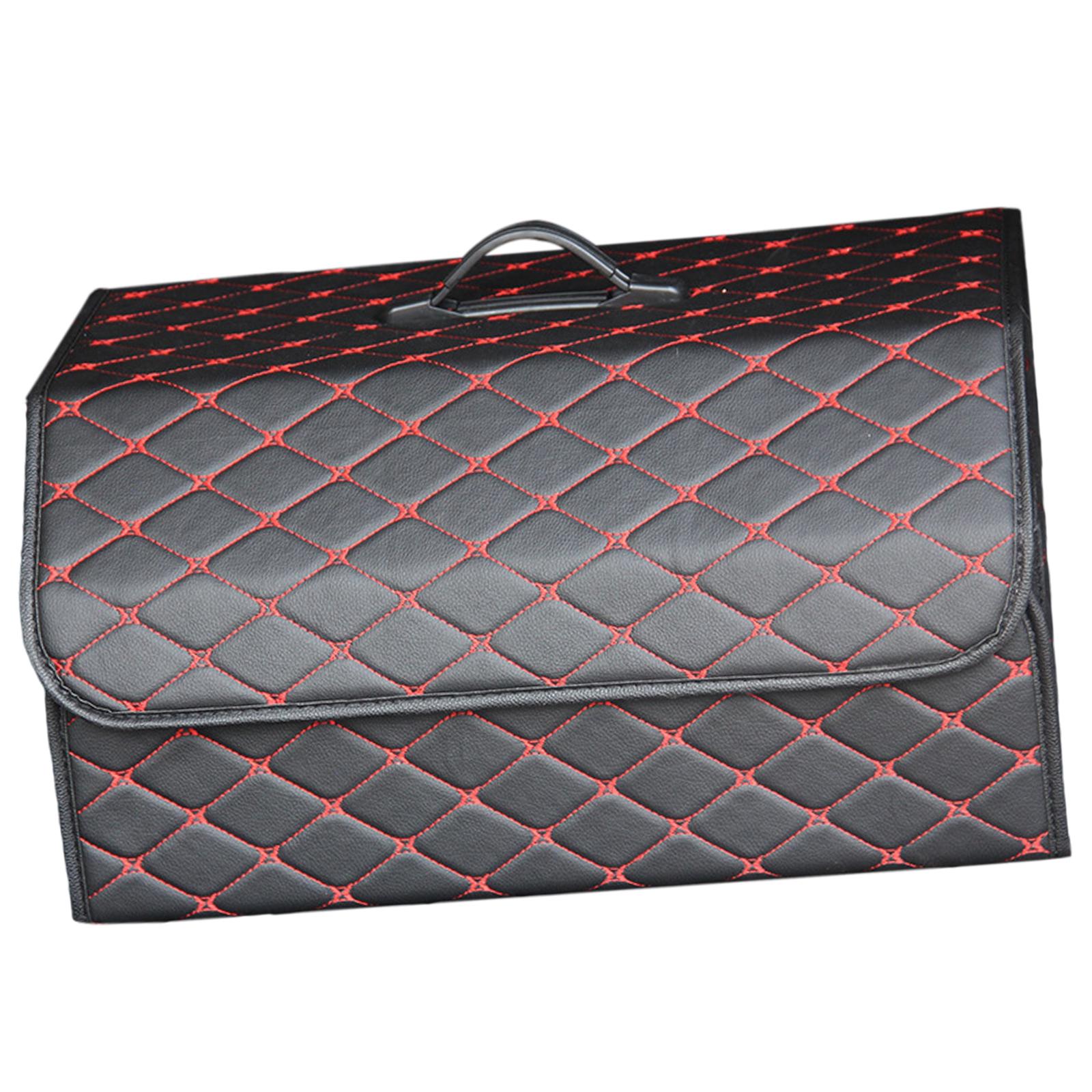 Ioensy - Caja De Almacenamiento De Maletero De Coche De Pu Con Tapa Para Guardar Y Ordenar Suv Mpv Negro