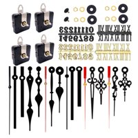 Bothyi - 4 Piezas De Reloj De Pared De Cuarzo, Kit De Movimiento, Herramienta De Reparación Con Manecillas Grandes, Color Negro