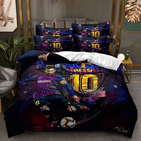 Football Star C- L-u-o M-a-s-s-e-y Printed Quilt Cover Pillowcase Three-Piece Set