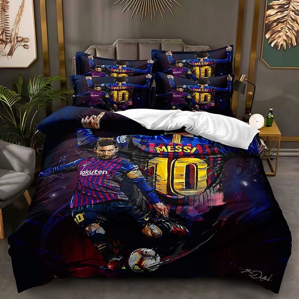 Football Star C- L-u-o M-a-s-s-e-y Printed Quilt Cover Pillowcase Three-Piece Set