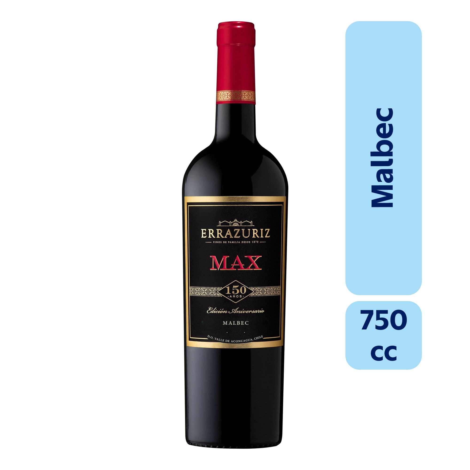 Vino Tinto Malbec Max 12° Botella 750 cc Errazuriz