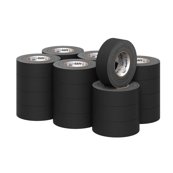 Gaffers Tape Pro Tapes Pro Gaff, 55 m, color negro (paquete de 24)