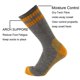 thumbnail image 2 of Calcetines de lana Cerebro Merino para hombre, senderismo a media pantorrilla, 4 pares, 2 of 8