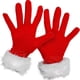 thumbnail image 1 of Guantes de disfraz de piel roja - Guantes de terciopelo rojo con puños de piel blanca Accesorios para disfraces para mujeres y niños, rojo, talla única, 1 of 7