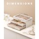 thumbnail image 4 of Caja de Joyas Lolalet Organizador de 3 Niveles con Tapa de Vidrio, 4 of 7
