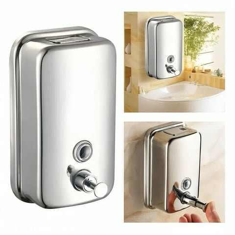 Genérico - Dispensador Metalico Jabon Liquido Desinfectante Gel 1000Ml