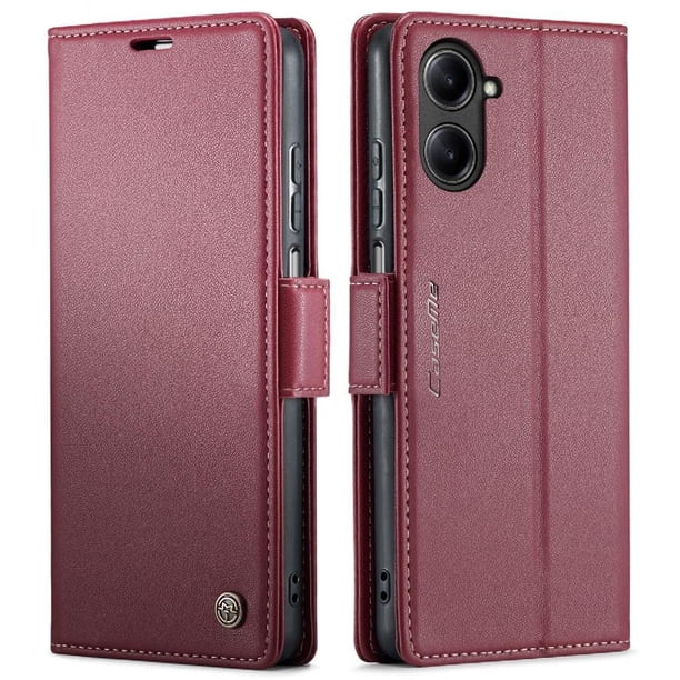 CaseMe tipo cartera Realme 10 Pro 5G con cierre magnético, RFID, tarjetero, soporte, carga inalámbrica