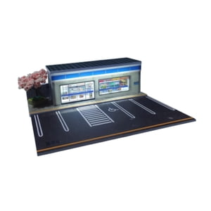 Bothyi - 1:64 Estacionamiento Con Iluminación Garaje Para Vehículos Vitrina Para Modelos De Autos Diseño A