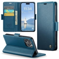 Caseme Tipo Cartera Iphone 16 Pro Con Cierre Magnético, Rfid, Tarjetero, Soporte, Carga Inalámbrica