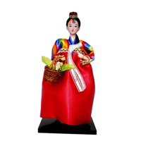 Magideal - Muñeca Geisha Coreana De 12 Pulgadas, Escultura De Señora, Figura Kabuki Asiática Coleccionable, Decoración De Mesa Para Decoración Del Hogar Y La