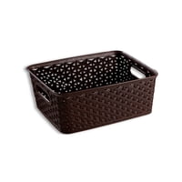 Genérico - Canasto Organizador Ratan Cafe Grande