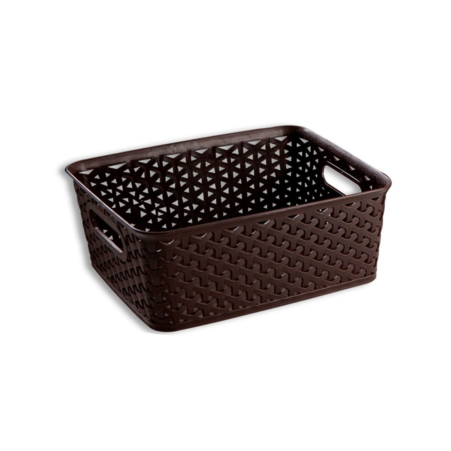 Genérico - Canasto Organizador Ratan Cafe Grande