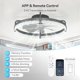 thumbnail image 3 of Ventilador de techo Addlon de 24" con luz LED y control remoto regulable, 3 of 8