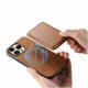 thumbnail image 5 of Funda de Cuero Magnética con Tarjetero para iPhone 15 Pro Max Cubierta Delgada Marrón, 5 of 5