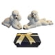 thumbnail image 3 of Caniche Perro Estatua Animales Estatuilla Sala De Estar Oficina Decoración Blanco, 3 of 6