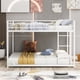 thumbnail image 1 of Full over Full Metal Bunk Bed, Low Bunk Bed with Ladder, White(Old SKU MF197034AAK), 1 of 3