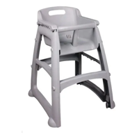 Genérico - Silla Bebé Con Ruedas Y Bandeja Color Gris