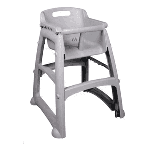 Genérico - Silla Bebé Con Ruedas Y Bandeja Color Gris