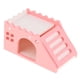 thumbnail image 5 of Hámster Hideout House Wood Living Hut Ejercicio Divertido Nido De Juguete Para Rata Rosa, 5 of 5