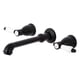 thumbnail image 1 of Faucet Kingston Brass Bel-Air - Soporte de pared con 2 manijas, color negro mate, 1 of 5