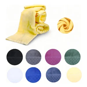 Genérico - Toalla De Cuerpo 70X130 Cm 100% Algodón Color Amarillo Liso