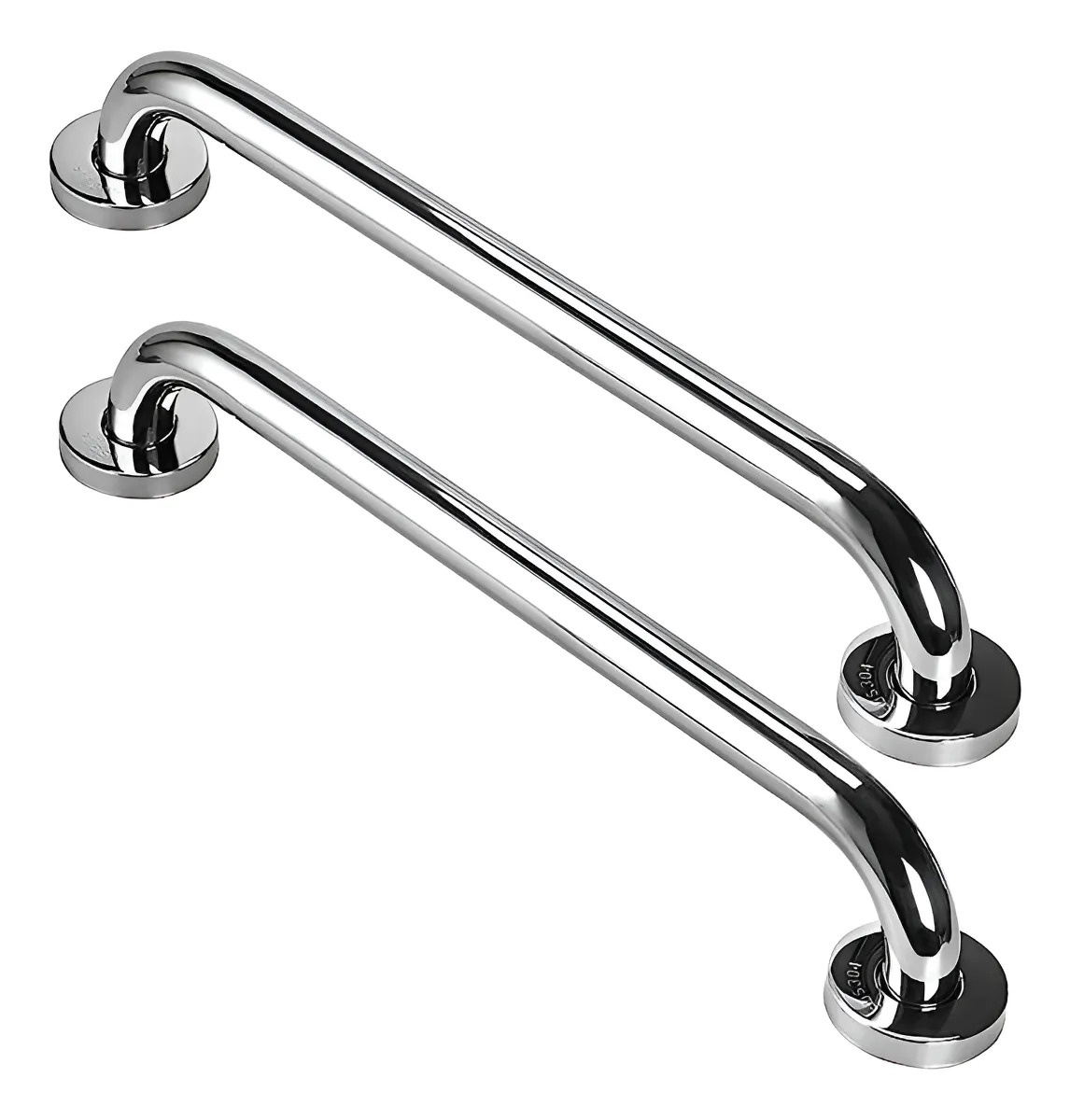 Genérica - 2Pcs Barras De Seguridad Apoyo 40 Cm Pasamanos Acero Inoxidable 304, Con Tornillos