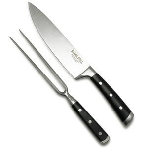Disparo - Set Cuchillo Tenedor Carving Platinum Collection Black Bull