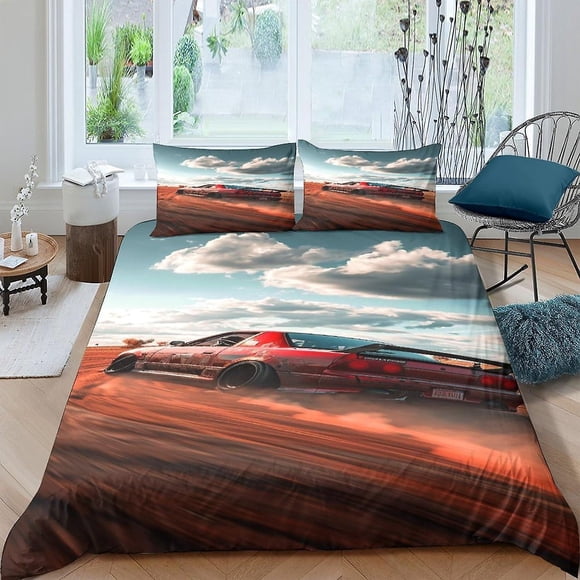 Funda Nórdica Forza Horizon 3d Print Dazzling Cool Para Adolescentes Y Adultos Con Cierre De Cremallera Juego De Ropa De Cama Con Fundas De Almohada S