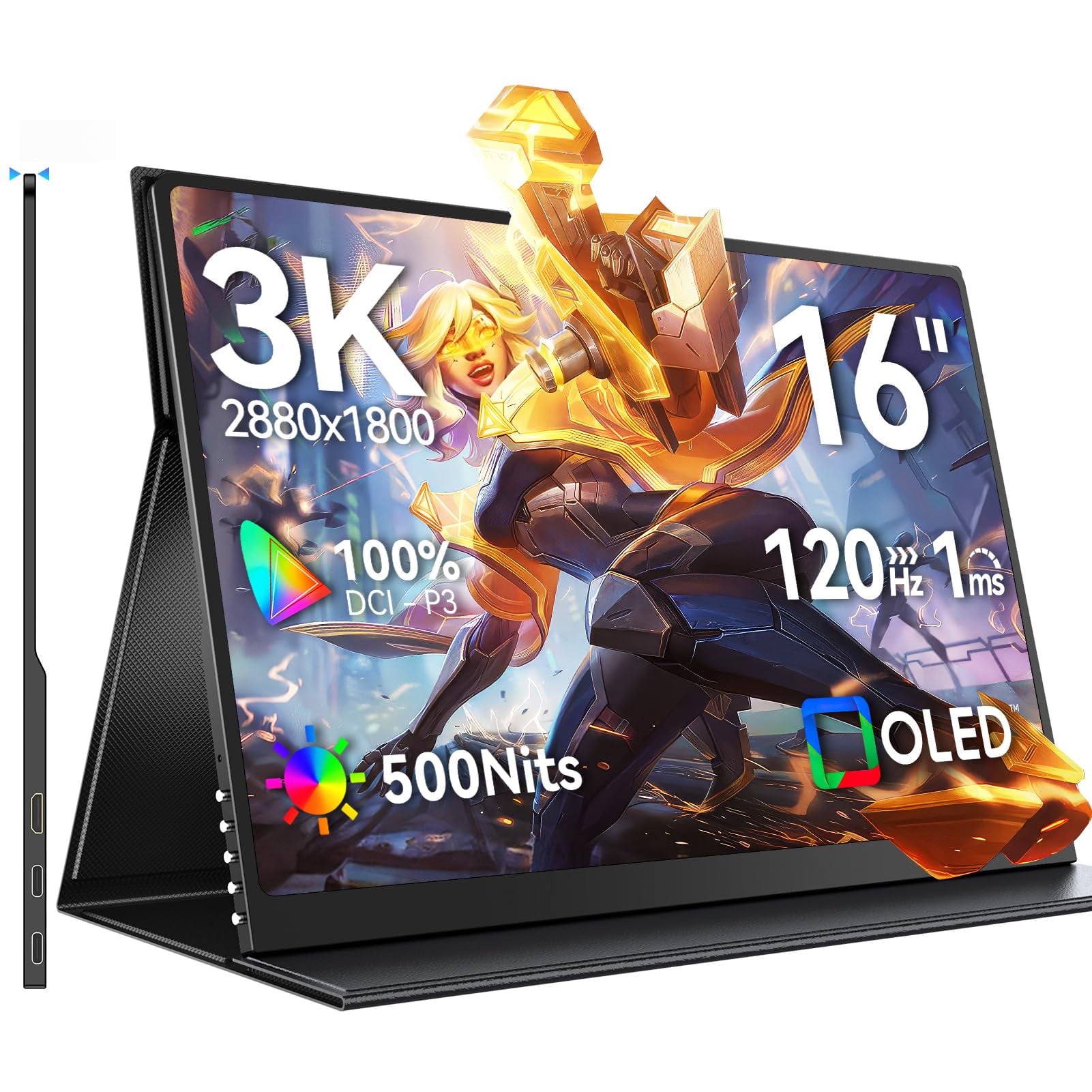 Monitor Portátil Uperfect Oled 16 3k 2880x1800 120hz 1ms