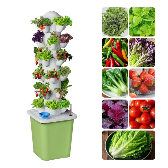 Kit de sistema de cultivo hidropónico RFnongye de 30 macetas, jardín vertical