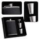 thumbnail image 3 of Set de regalo de petaca, petacas para licor para hombres con funda de cuero negro, 3 of 5