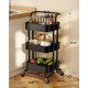 thumbnail image 2 of Utility Cart Pipishell de malla de 3 niveles con asa y ruedas bloqueables, 2 of 7