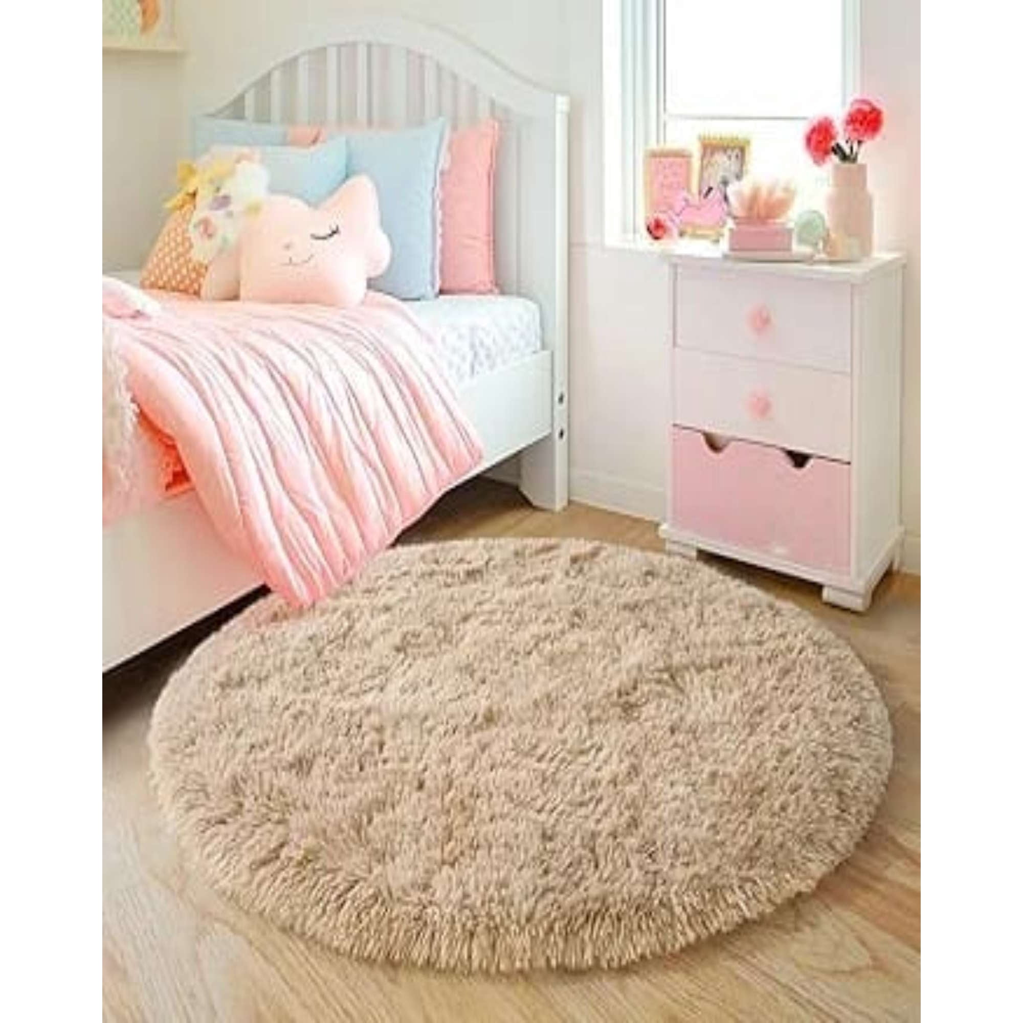 Myl Todo Hogar - Alfombra Redonda De Pelo Suave Shaggy 150 Cm