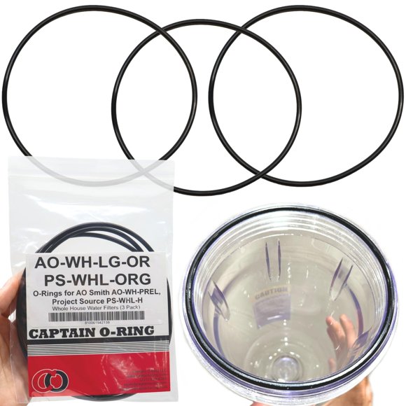 Juntas tóricas Captain O-Ring AO-WH-LG-OR, paquete de 3, diámetro interior de 14 cm