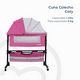 thumbnail image 4 of Cuna Colecho Cozy con Colchón Mosquitero y Canasto Rosa Huvi, 4 of 9