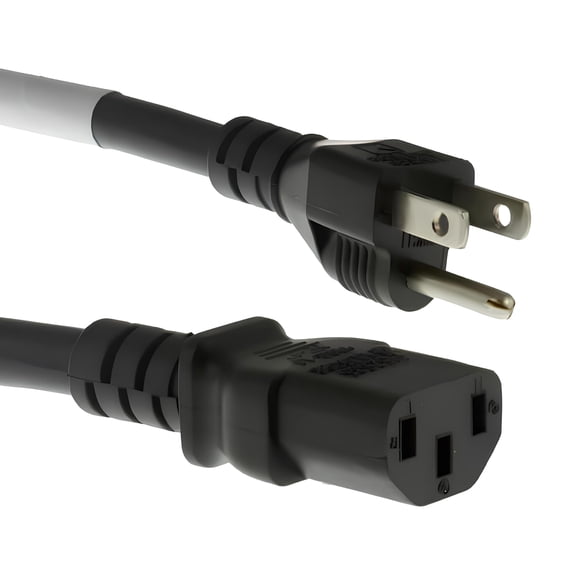 Cables y kits de cable de alimentación, resistentes, 3 clavijas, 15 A/125 V, 14 AWG, 3 pies