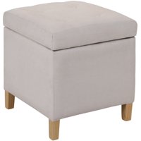 Máxima Design - Pouf Baúl Rucato Blanco Felpa 46X46X50 Cm