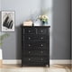 thumbnail image 3 of Modern 6 Drawers Dresser 6 Drawers Cabinet,Chest of Drawers Closet Organizers and Storage Clothes Storage Drawers Cabinet for Living Room, Farmhouse Dresser Organizer Black, 3 of 3