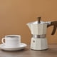 thumbnail image 4 of Cafetera clásica de cocina para un espresso fuerte y de gran sabor, cafetera moka de aluminio estilo italiano, cafetera cubana y greca, cafetera moka, cafetera percolato, 4 of 5