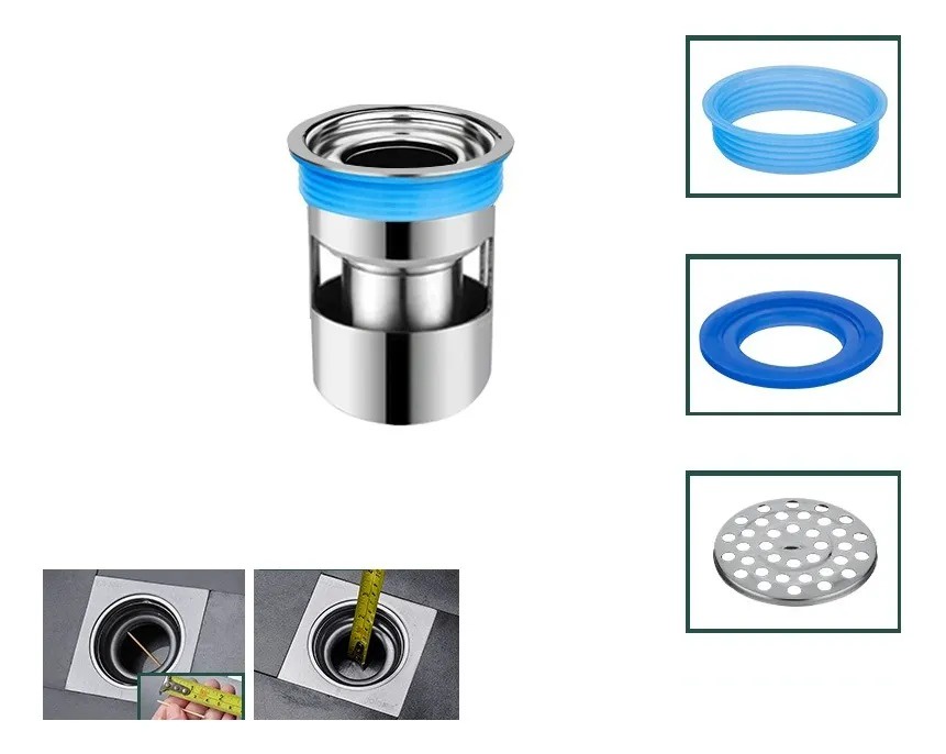Genérica - Valvula Antiolor Trampa Olores Baño Cocina Desagues Acero Inoxidable 304 Para 32-54Mm
