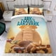 thumbnail image 4 of El Arca y el Cerdo Hormiguero Conjunto de sábanas temático, trío de piezas, cómodo y amigable con la piel, diseño único, regalo de decoración para el hogar para familiares, amigos y fans,140cm *210cm, 4 of 6