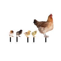 Magideal - 1 Juego De Figuritas De Decoración De Suelo Realistas De Acrílico Para Jardín, Estacas De Estatua De Animales, Escultura De Pollo Para Patio Trasero,